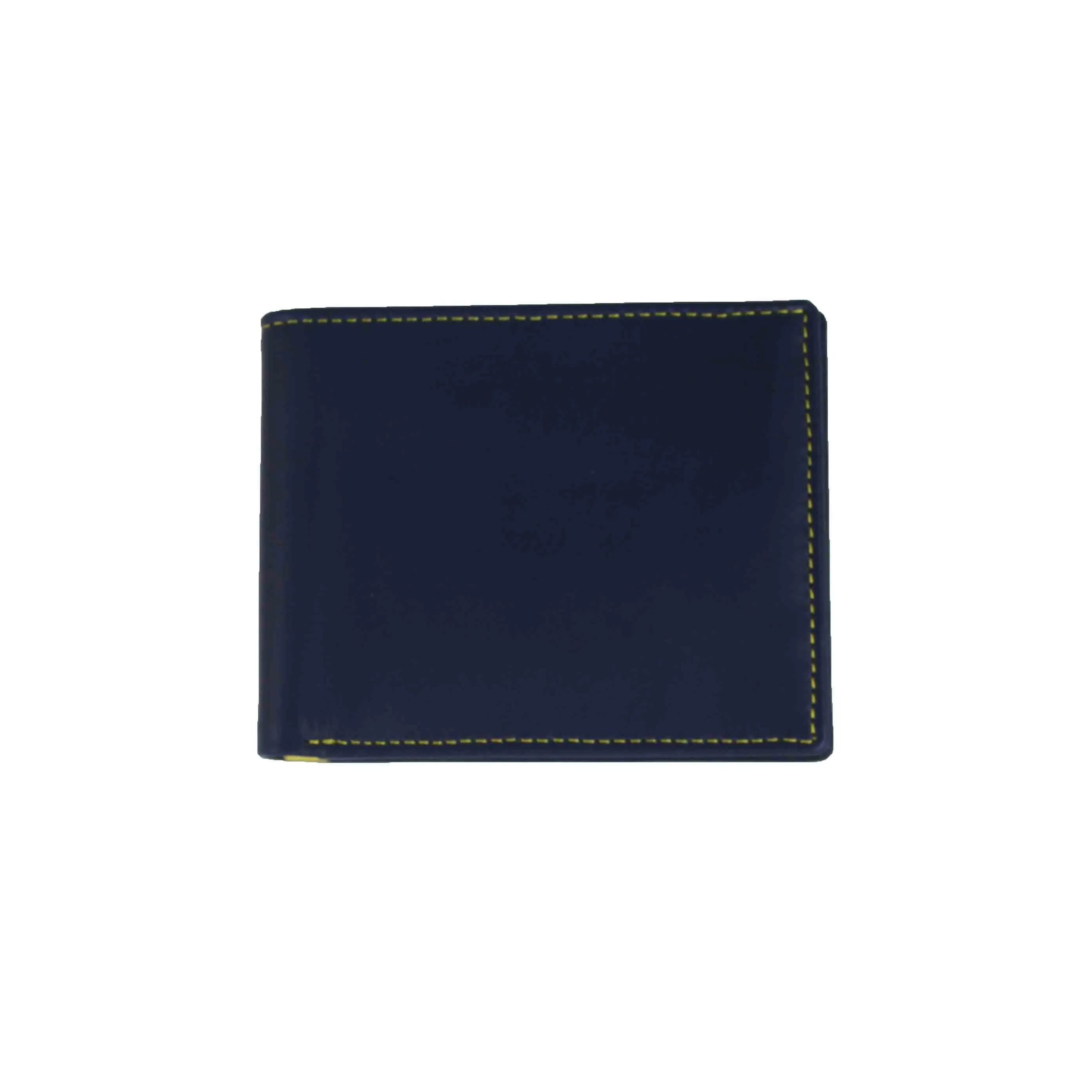 3-Card Zip Pocket Wallet - Navy/Yellow