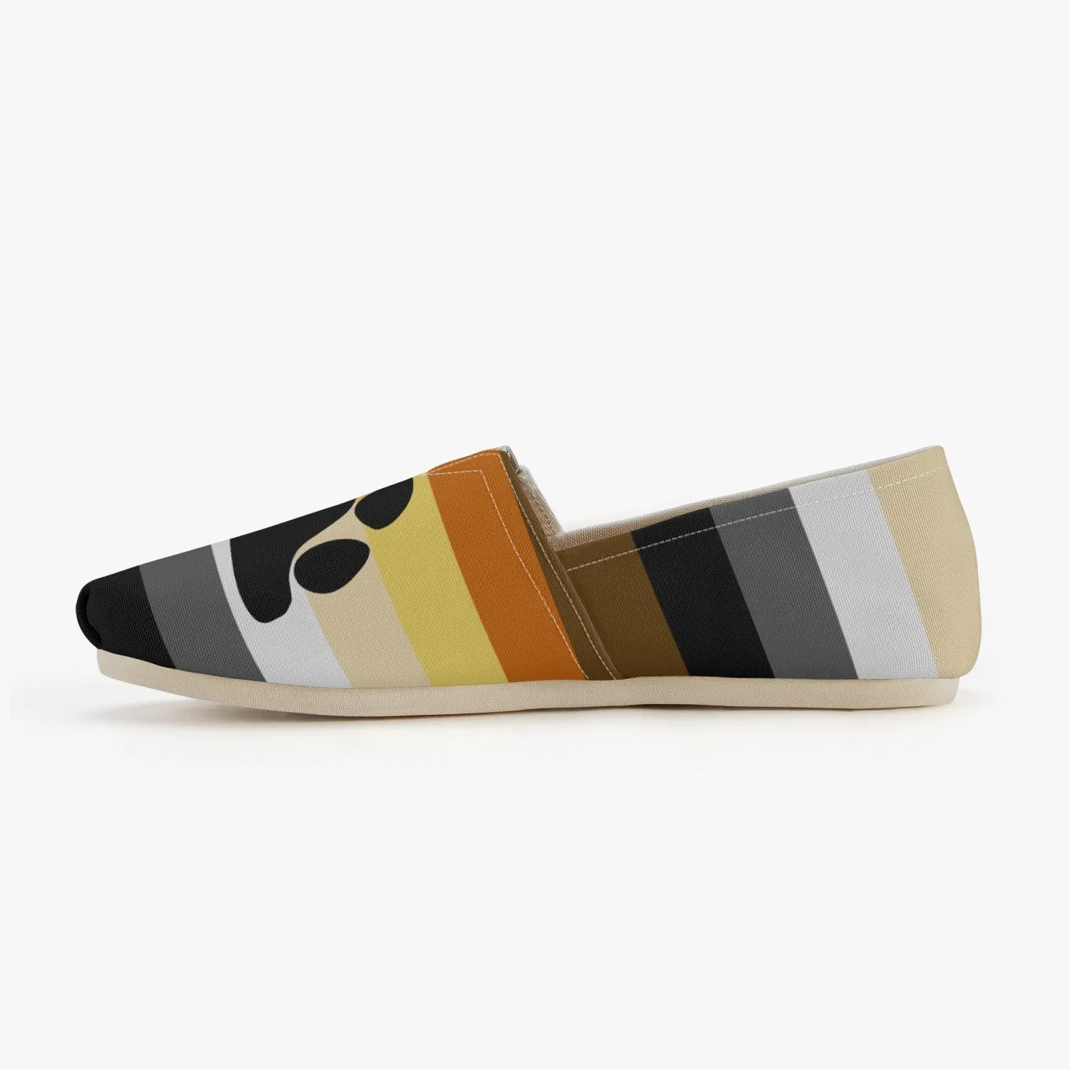 65 MCMLXV Men's LGBT Bear Pride Flag Print Canvas Shoes
