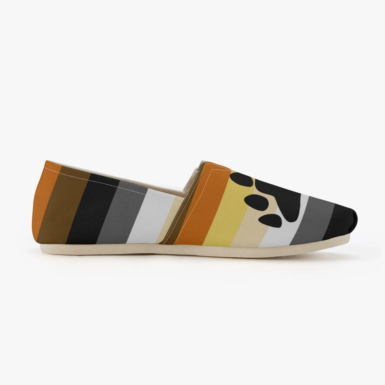 65 MCMLXV Men's LGBT Bear Pride Flag Print Canvas Shoes