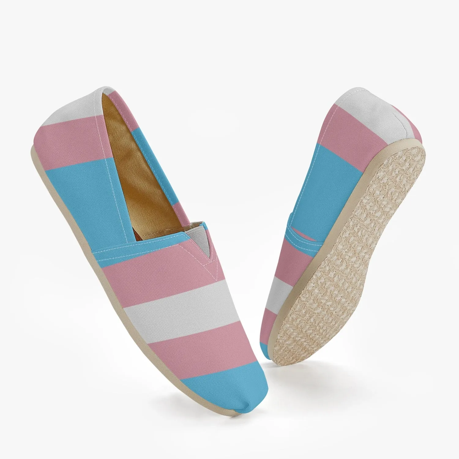 65 MCMLXV Unisex LGBT Transgender Pride Flag Print Canvas Shoes