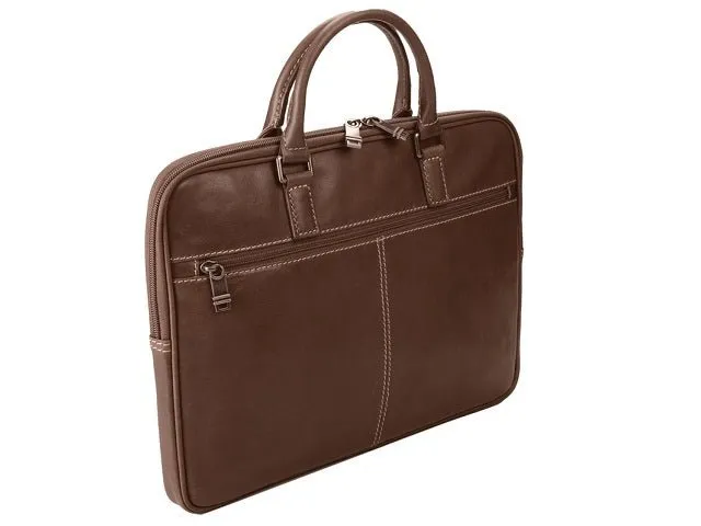 Adpel Arizona Leather Sorrento Slim Computer Bag | Brown