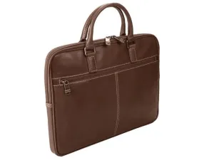 Adpel Arizona Leather Sorrento Slim Computer Bag | Brown