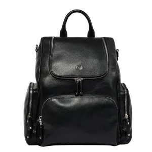 Amber Black Leather with Silver Hardware