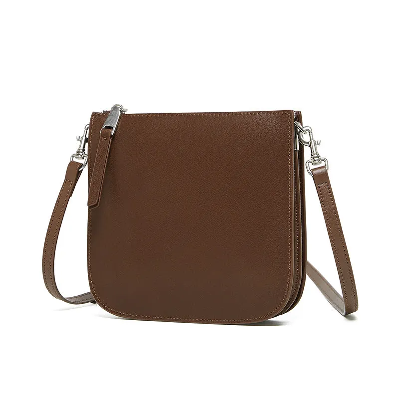 Autumn and winter new leather women's bags, shoulder messenger bags, mobile phone bags, women's bucket bags, shoulder small bags, armpit bags.