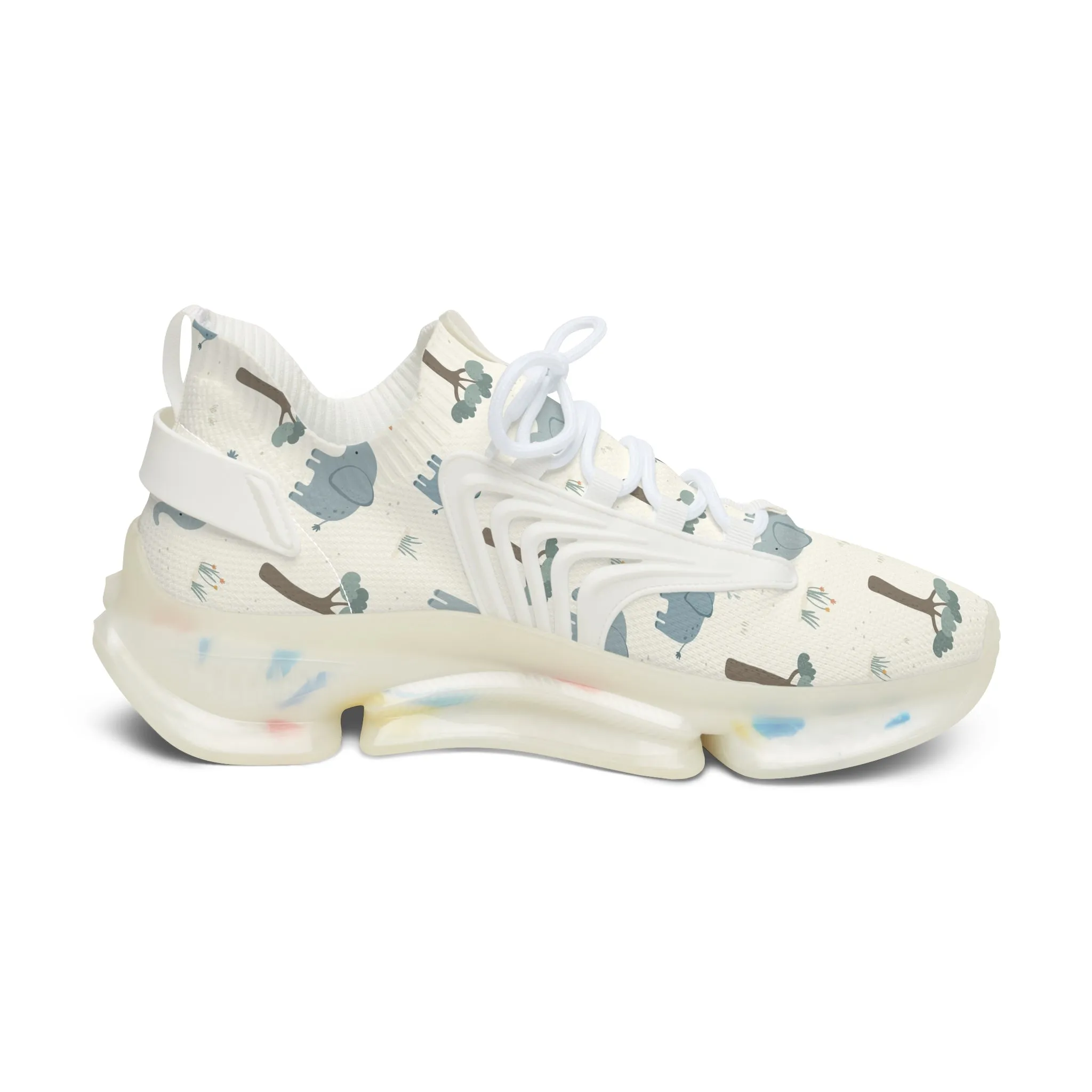 Baby Elephant and Tree Women's Mesh Sneakers