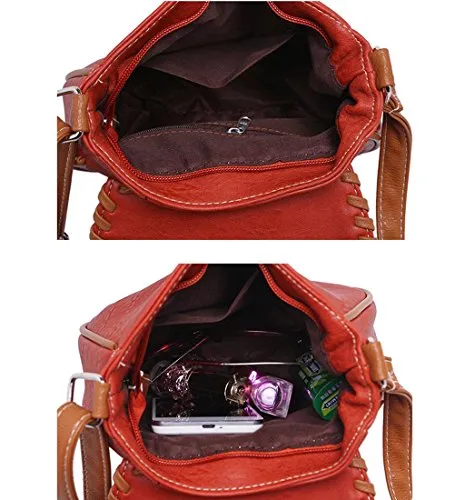 Bibitime Hollow Out Casual Beach Bag Shoulder Bag Crossbody Bag Handbag Messenger Bag Cross Body