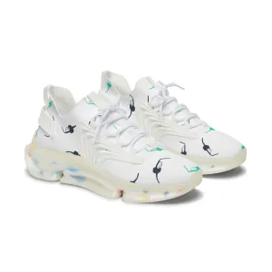Black and Blue Gas Pump Women's Mesh Sneakers