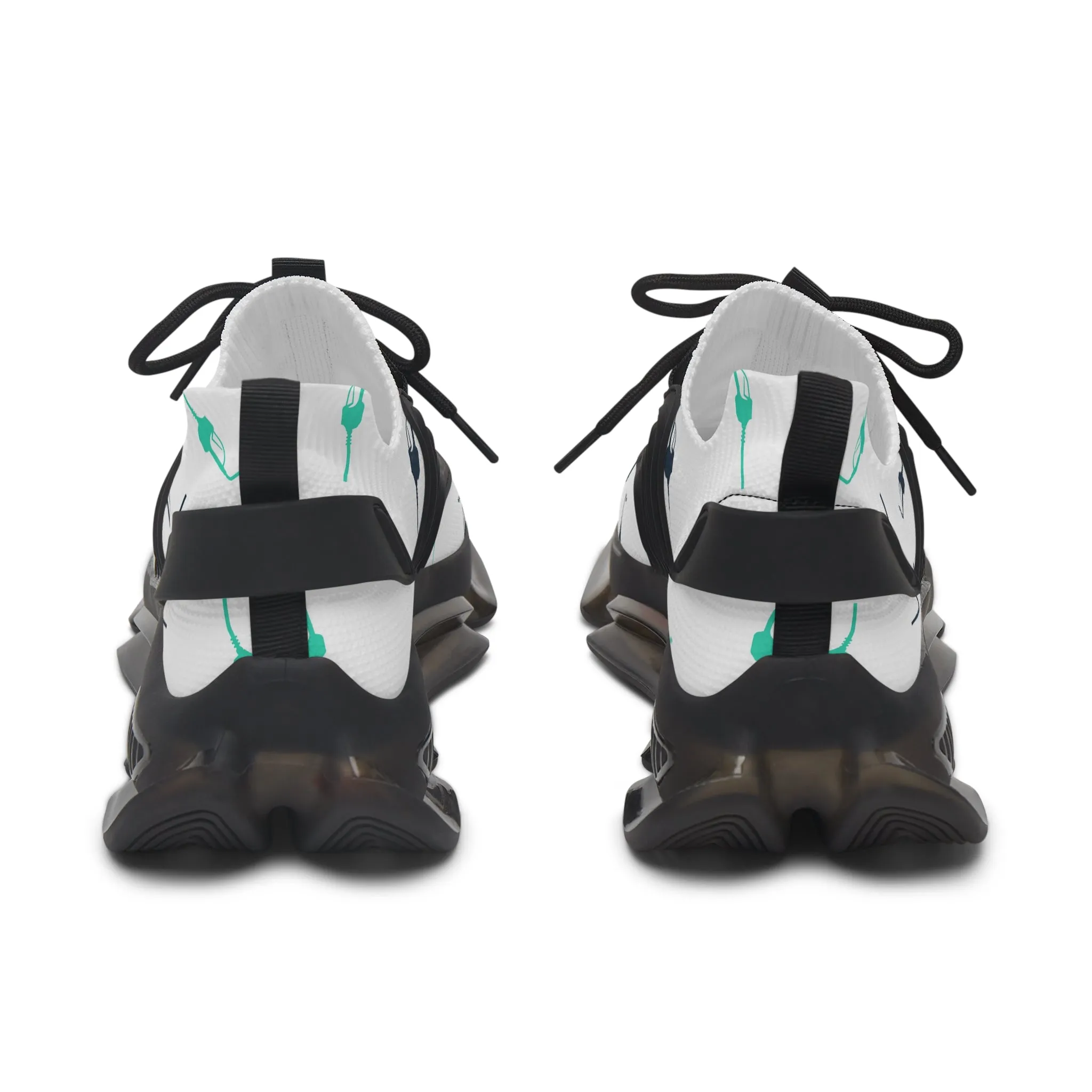 Black and Blue Gas Pump Women's Mesh Sneakers