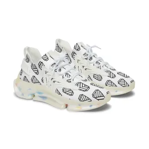 Black and White Yarn Women's Mesh Sneakers