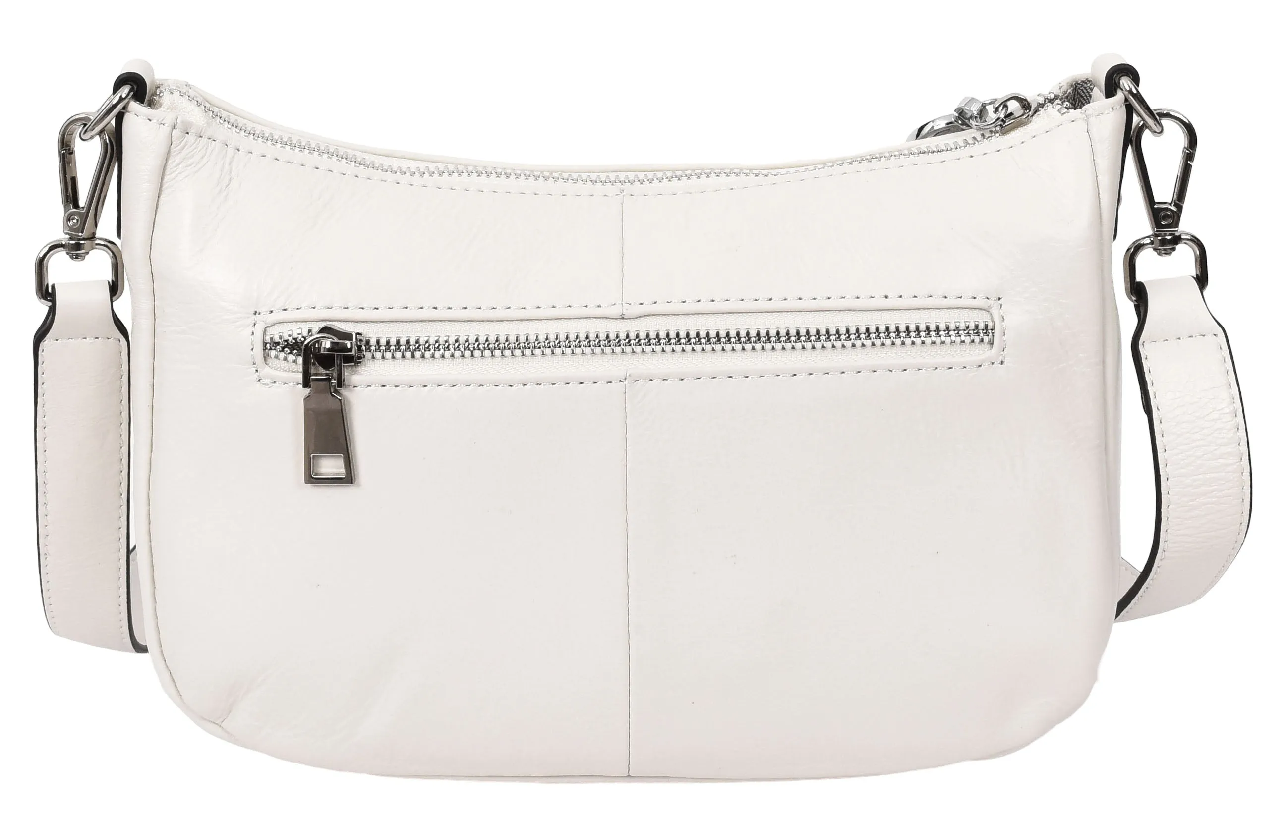 Blingstrap Women Leather Cross-Body Strap Handbag White