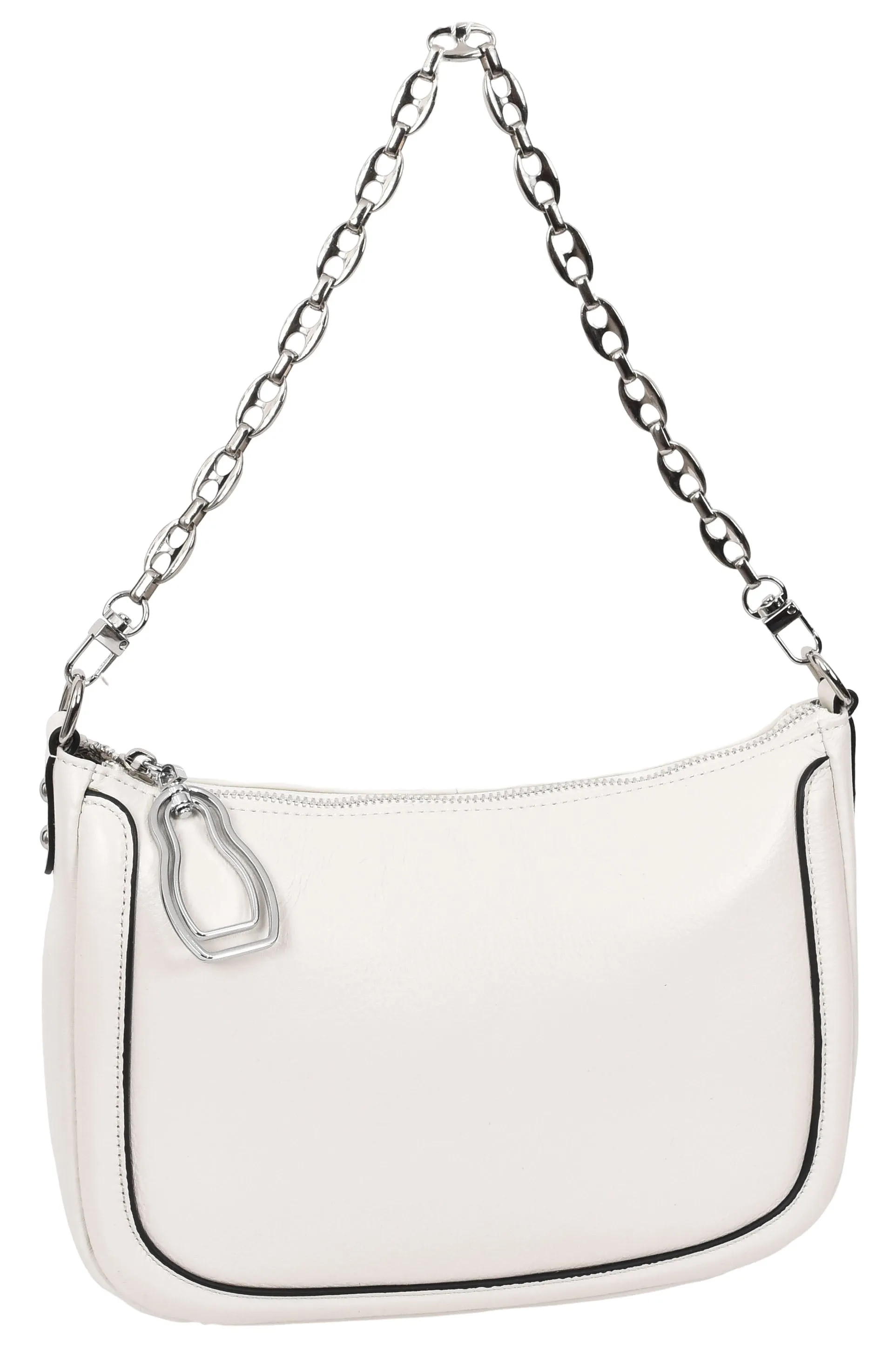 Blingstrap Women Leather Cross-Body Strap Handbag White