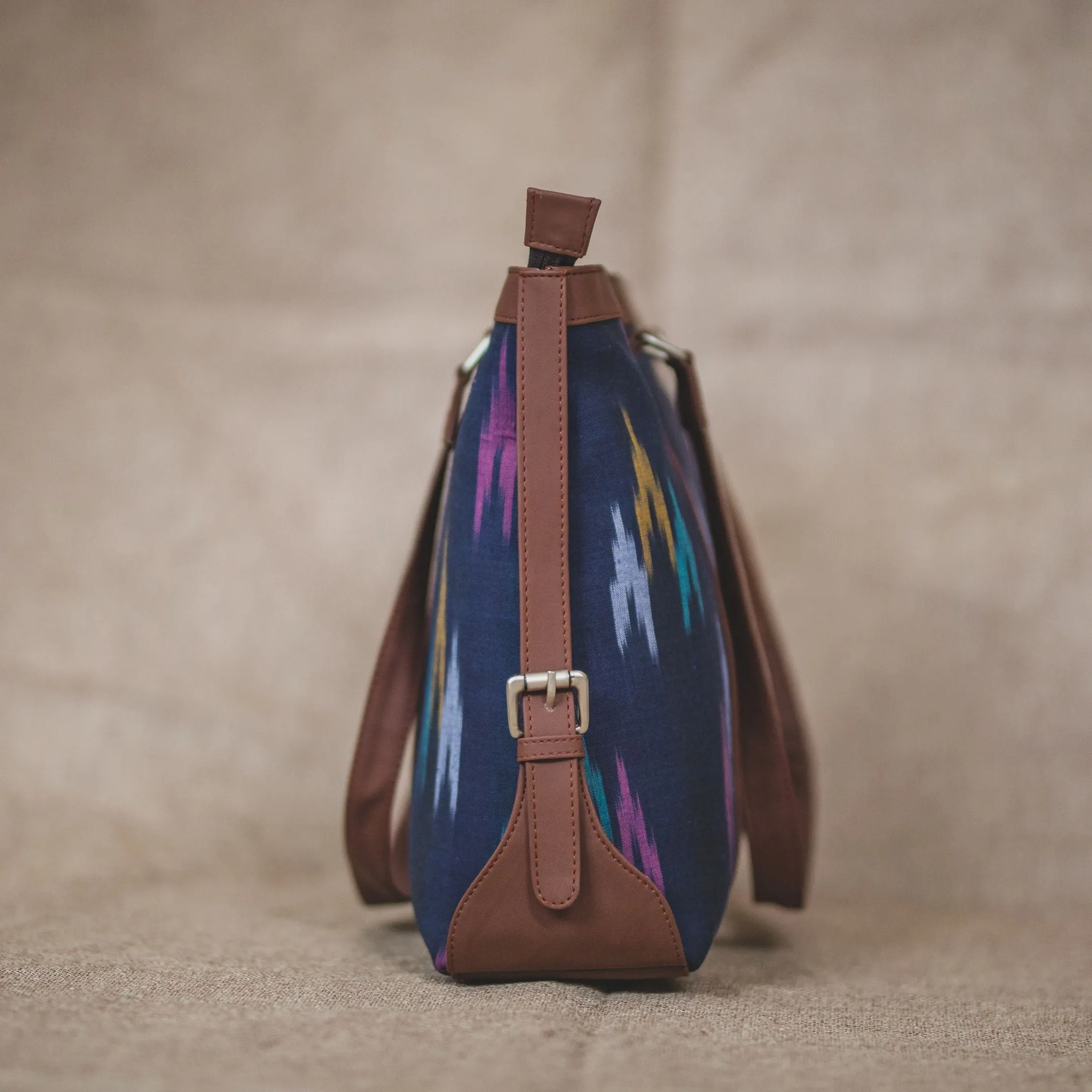 Blue Multi Strip Women's Office Bag