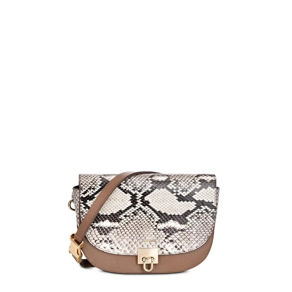 BO459PI - Cuadra natural fashion python crossbody mini bag for women