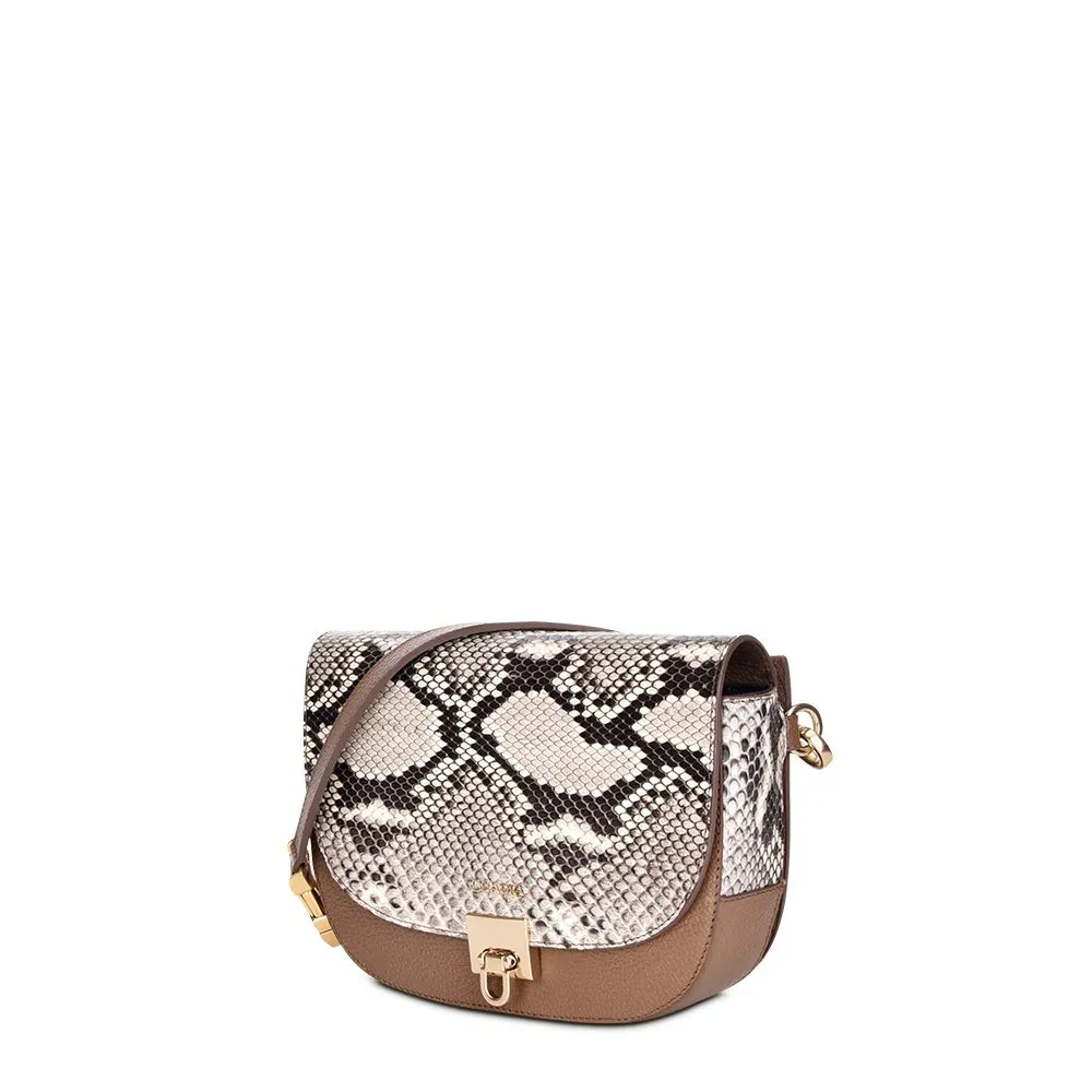 BO459PI - Cuadra natural fashion python crossbody mini bag for women