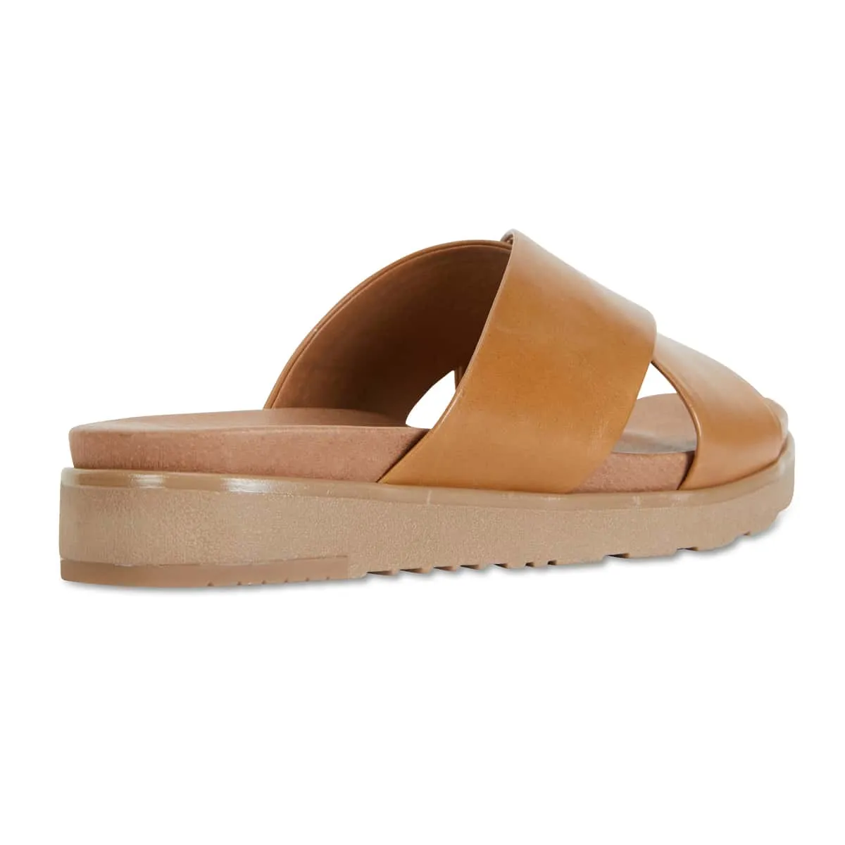 Bold Slide in Cognac Leather