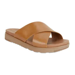 Bold Slide in Cognac Leather