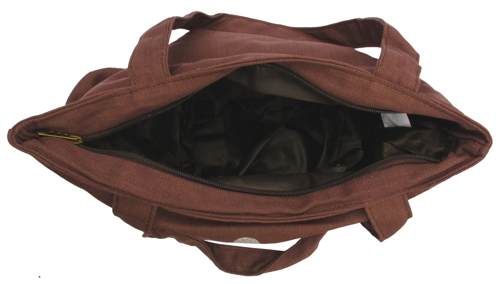 Brown Canvas Tote Bag for Women