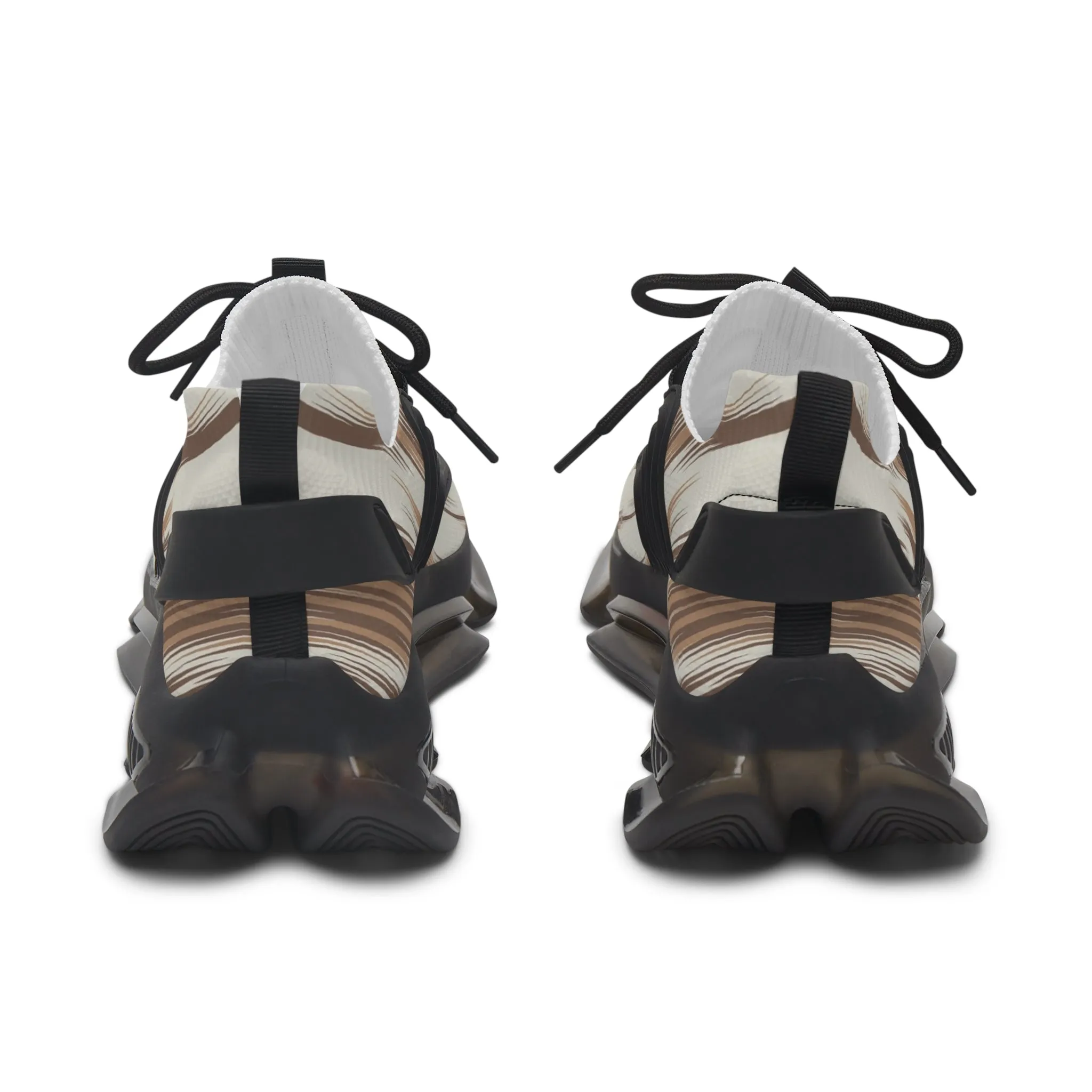 Brown Ikat Art Women's Mesh Sneakers