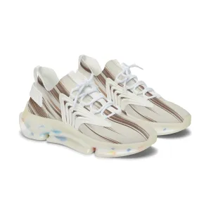 Brown Ikat Art Women's Mesh Sneakers