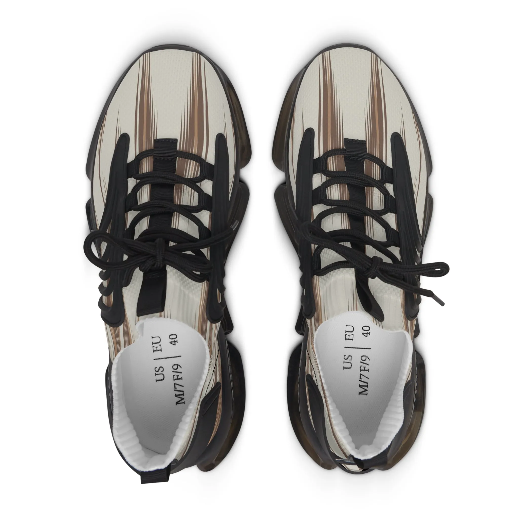 Brown Ikat Art Women's Mesh Sneakers