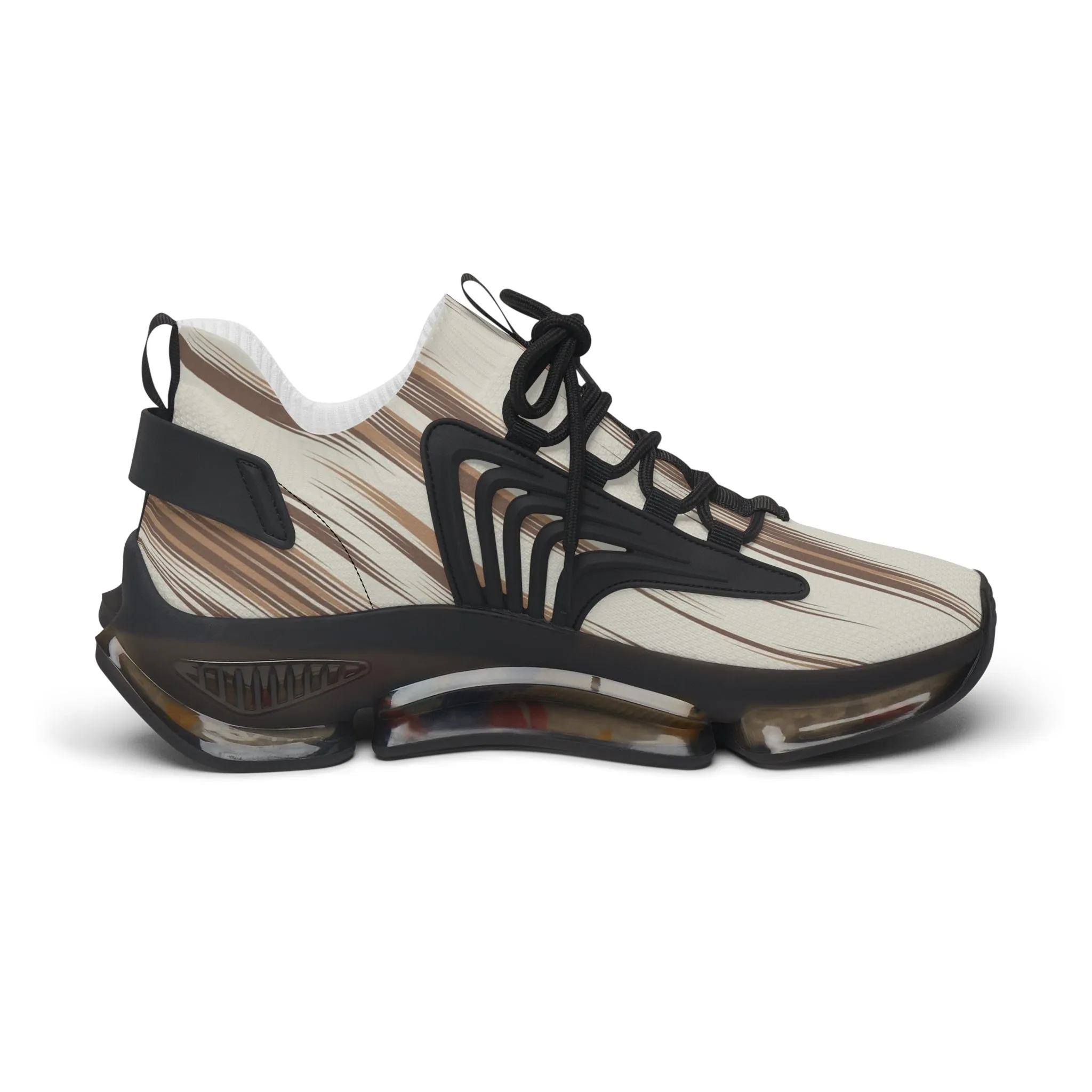 Brown Ikat Art Women's Mesh Sneakers