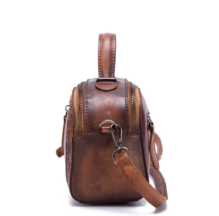 Brown Leather Crossbody Purse Leather Handbags For Women