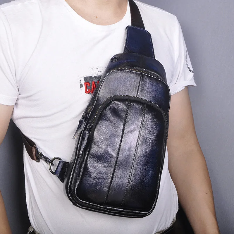Brown Leather Sling Backpack Crossbody Sling Backpack Best Cross Body Sling Bag Mens Leather Sling Bags