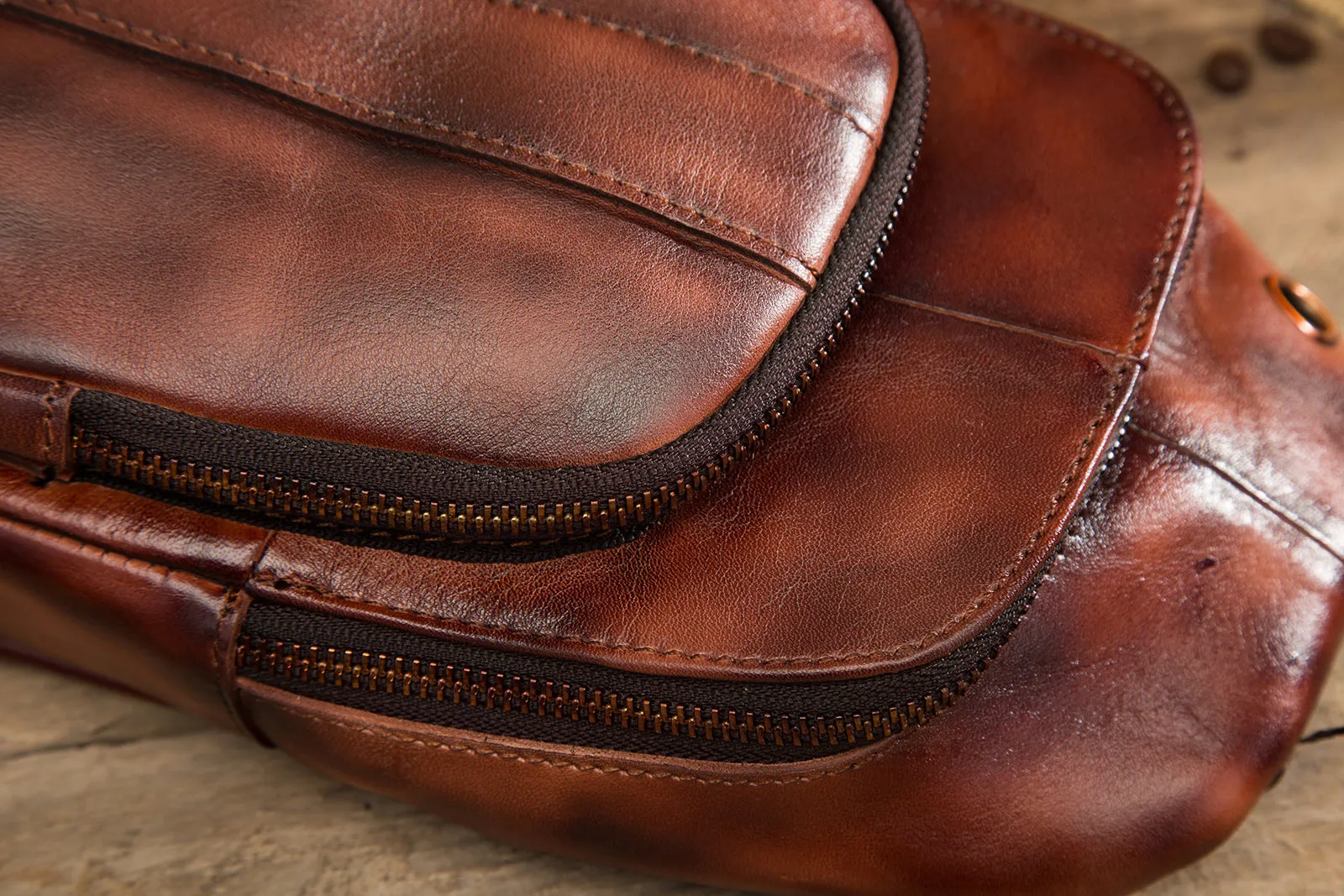 Brown Leather Sling Backpack Crossbody Sling Backpack Best Cross Body Sling Bag Mens Leather Sling Bags