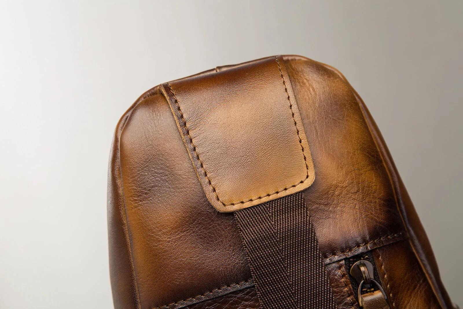 Brown Leather Sling Backpack Crossbody Sling Backpack Best Cross Body Sling Bag Mens Leather Sling Bags
