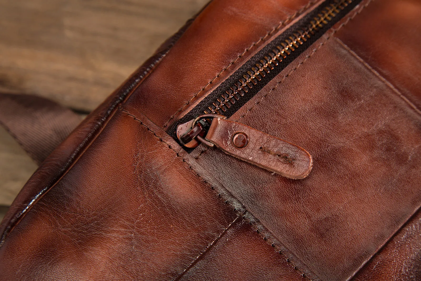 Brown Leather Sling Backpack Crossbody Sling Backpack Best Cross Body Sling Bag Mens Leather Sling Bags