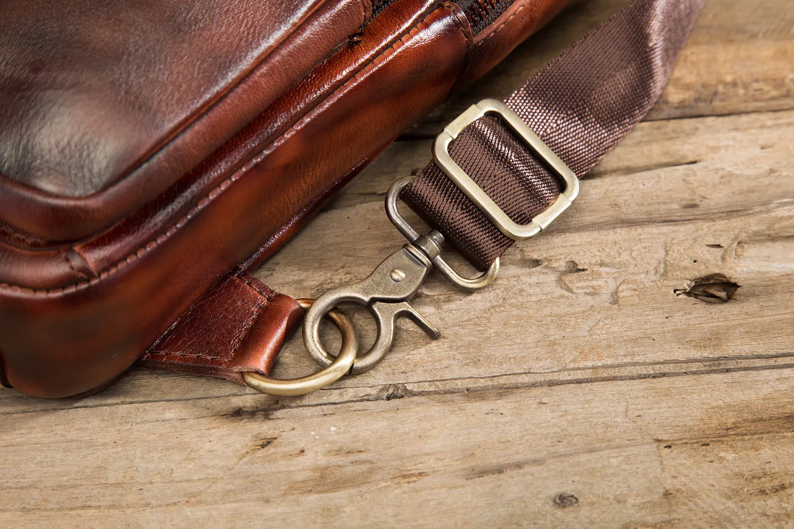 Brown Leather Sling Backpack Crossbody Sling Backpack Best Cross Body Sling Bag Mens Leather Sling Bags
