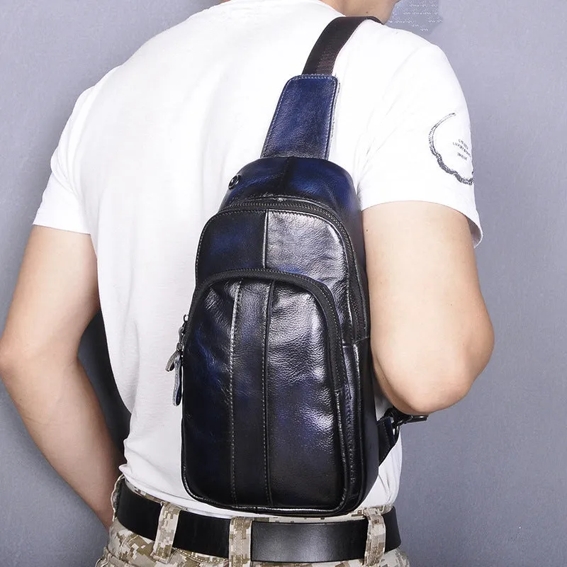 Brown Leather Sling Backpack Crossbody Sling Backpack Best Cross Body Sling Bag Mens Leather Sling Bags