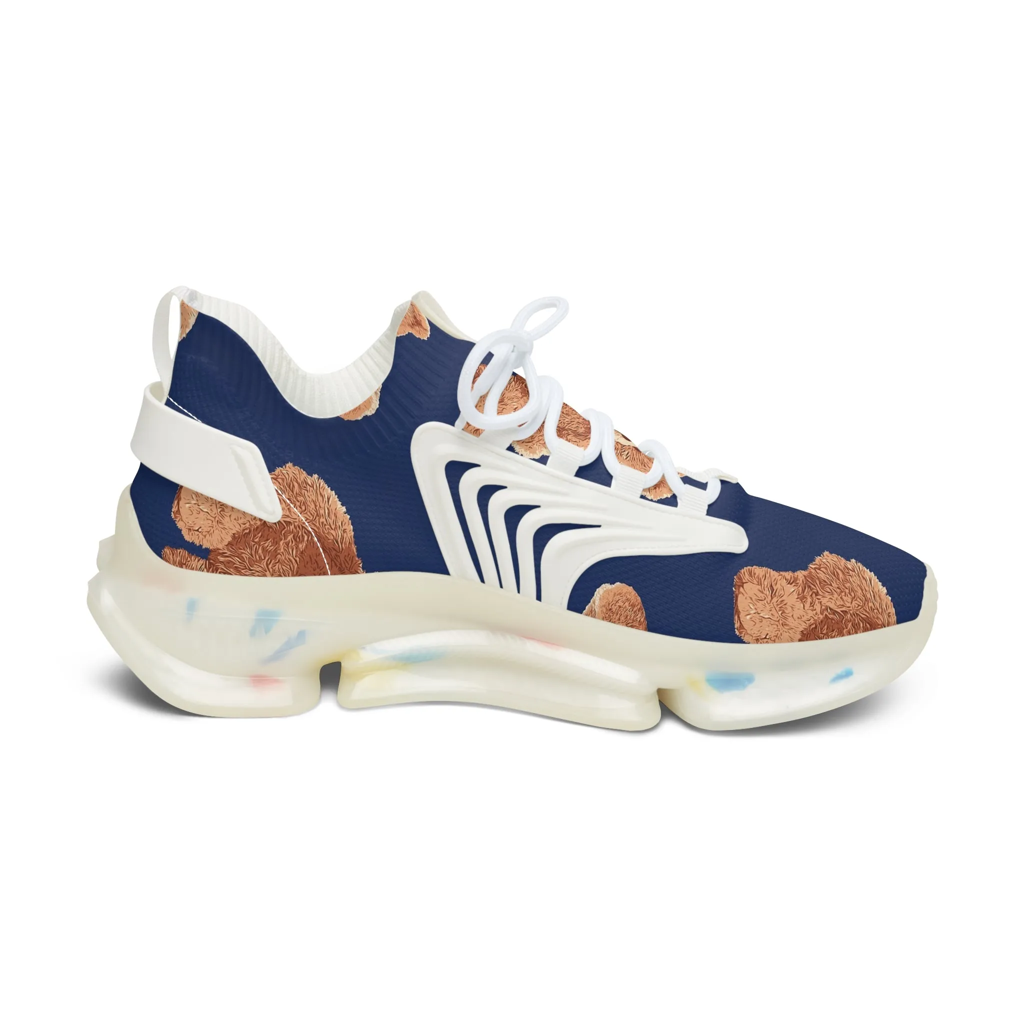 Brown Teddy Bears Women's Mesh Sneakers