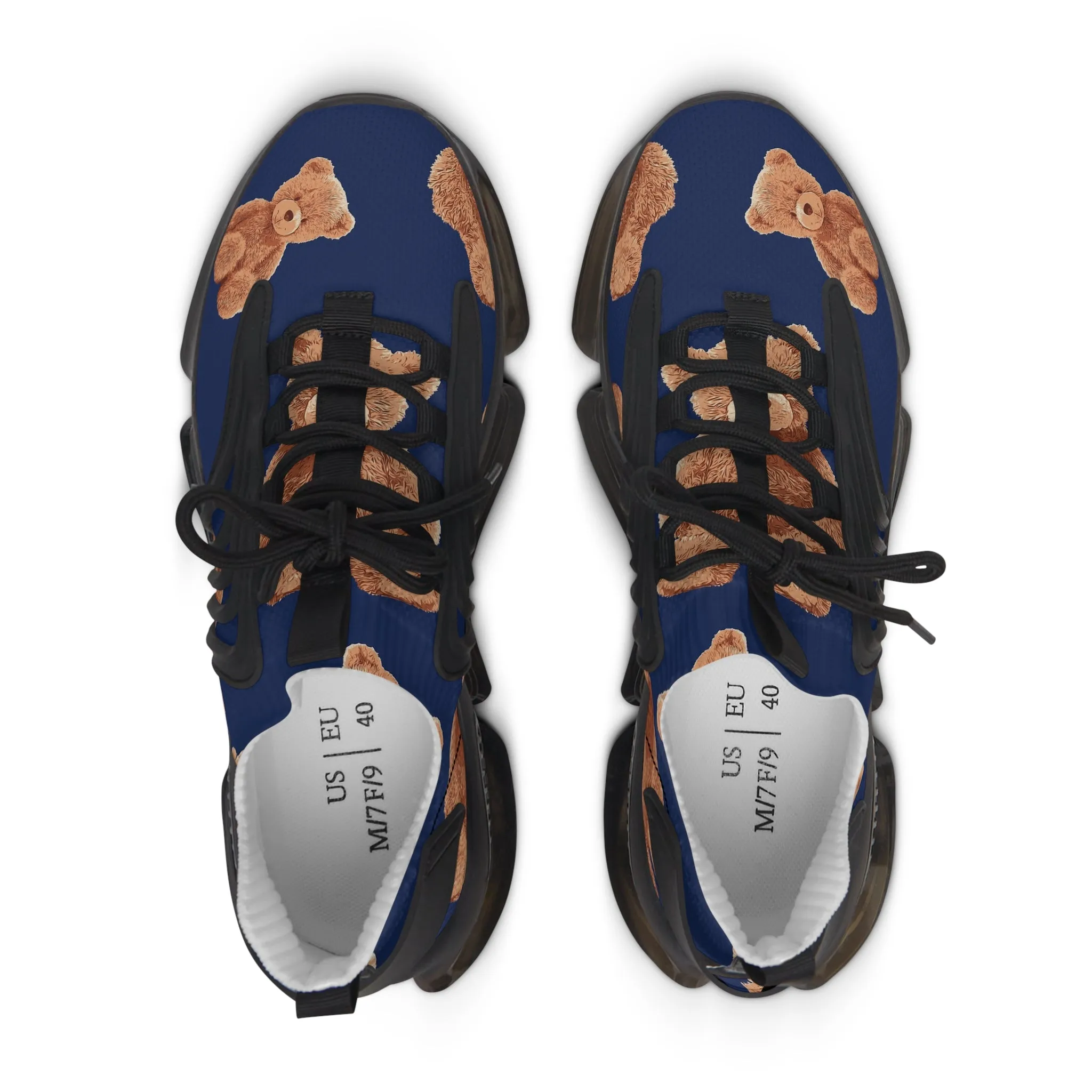 Brown Teddy Bears Women's Mesh Sneakers