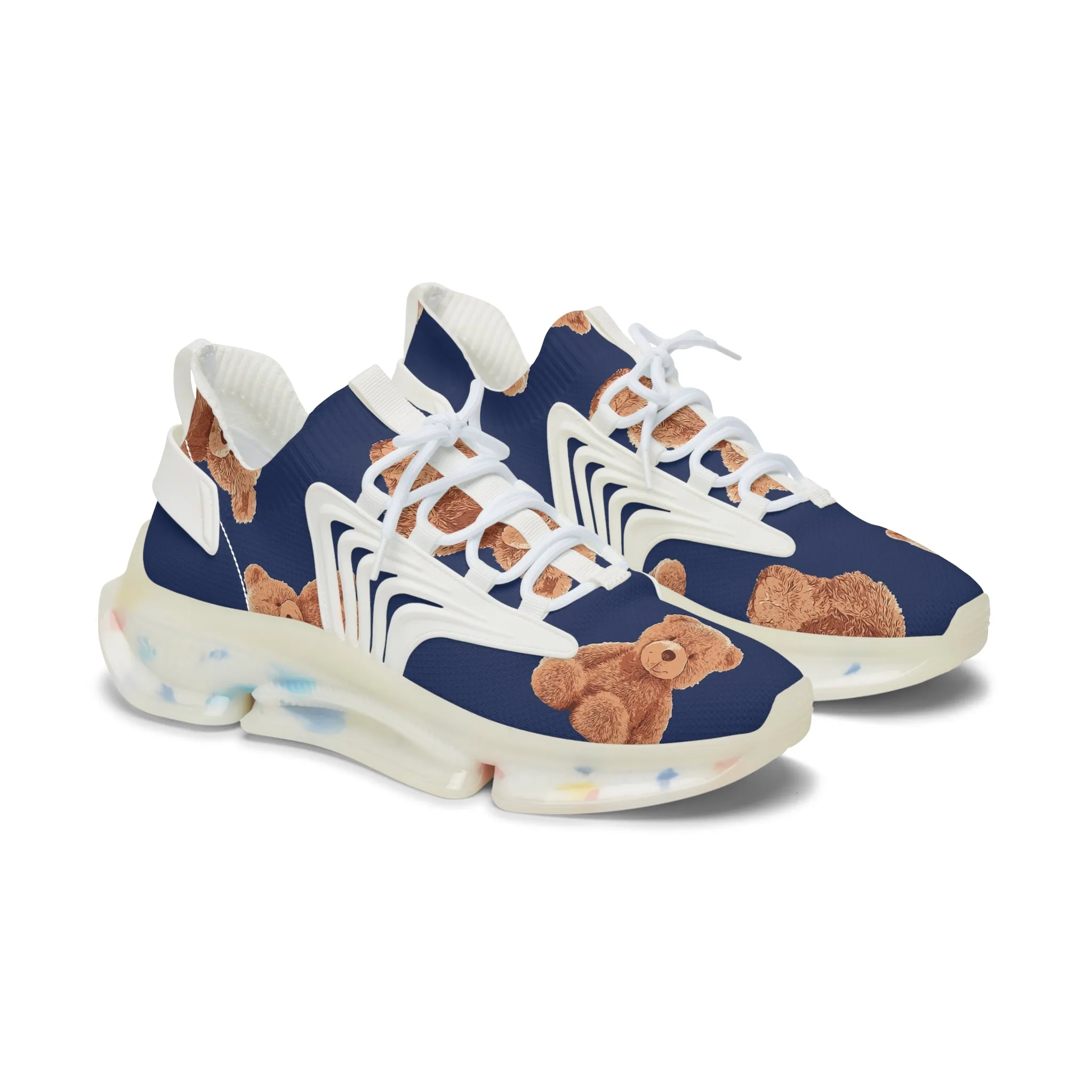 Brown Teddy Bears Women's Mesh Sneakers