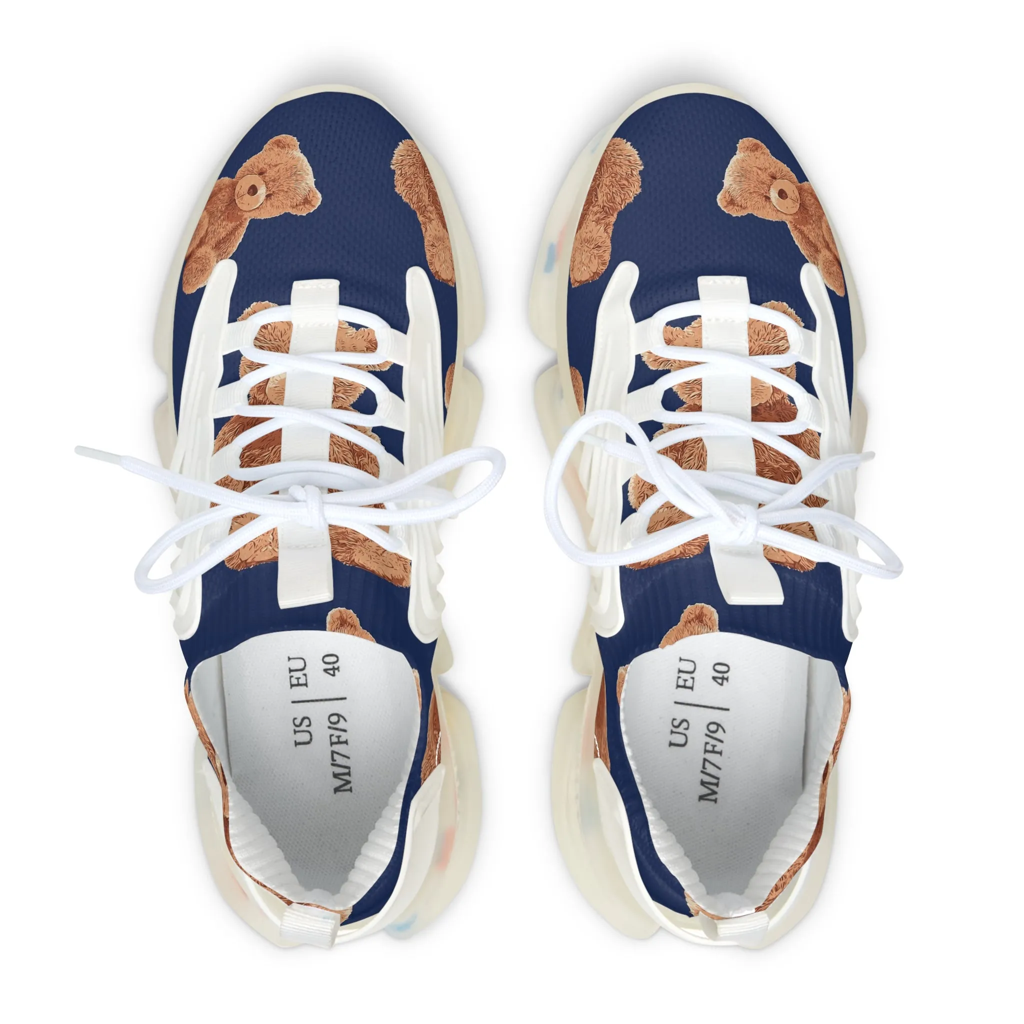 Brown Teddy Bears Women's Mesh Sneakers