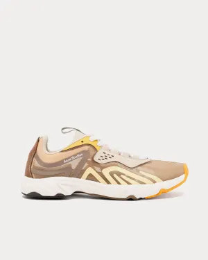 Buzz Beige & Orange Low Top Sneakers