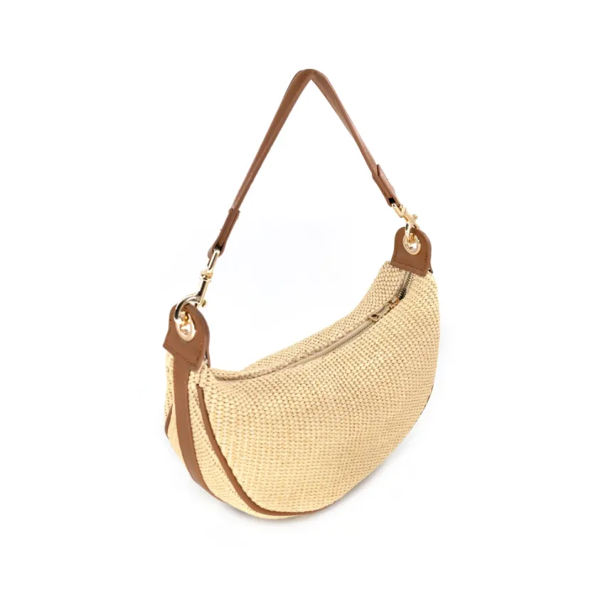 Carrie Raffia Hobo Bag