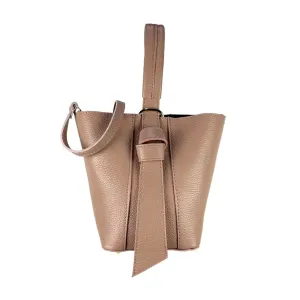 Chenson & Gorett Genuine Leather Top Handle Tote Handbag with Interior Bag in Nude