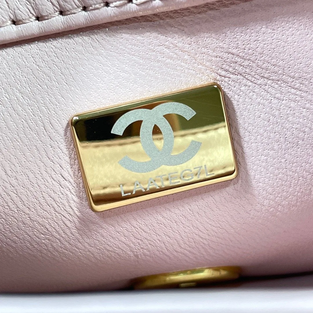 CHLMini Flap Bag Gold Hardware PiNike For Women, Women&#8217;s Handbags, Shoulder Bags 6.7in/17cm AS3365