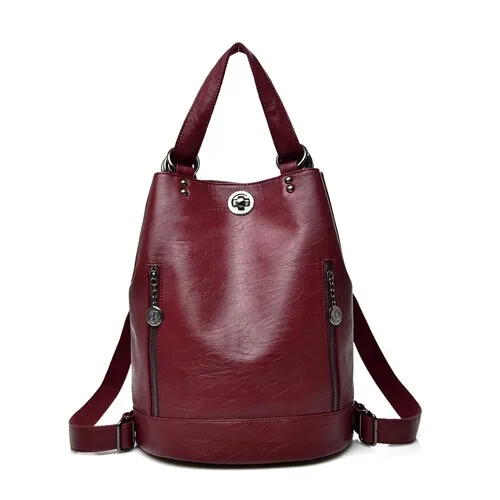 Christmas Gift 2021 New Women Backpack Designer Leather Backpack Multifunction Lady Shoulder Bags School Bags for Girls Travel Backpack Mochila