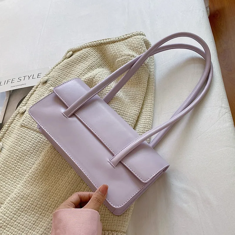 Christmas Gift  Luxury Brand Deisgner Shoulder Bag Women's Pu Leather Baguette Ladies Handbag Fashion Underarm Purse New Arrival