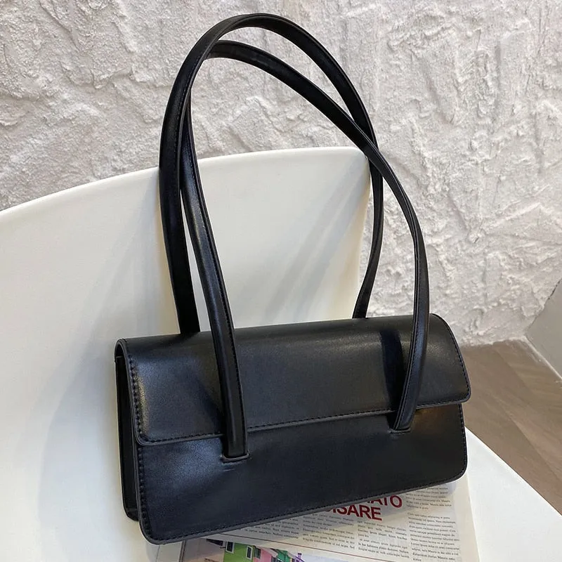 Christmas Gift  Luxury Brand Deisgner Shoulder Bag Women's Pu Leather Baguette Ladies Handbag Fashion Underarm Purse New Arrival