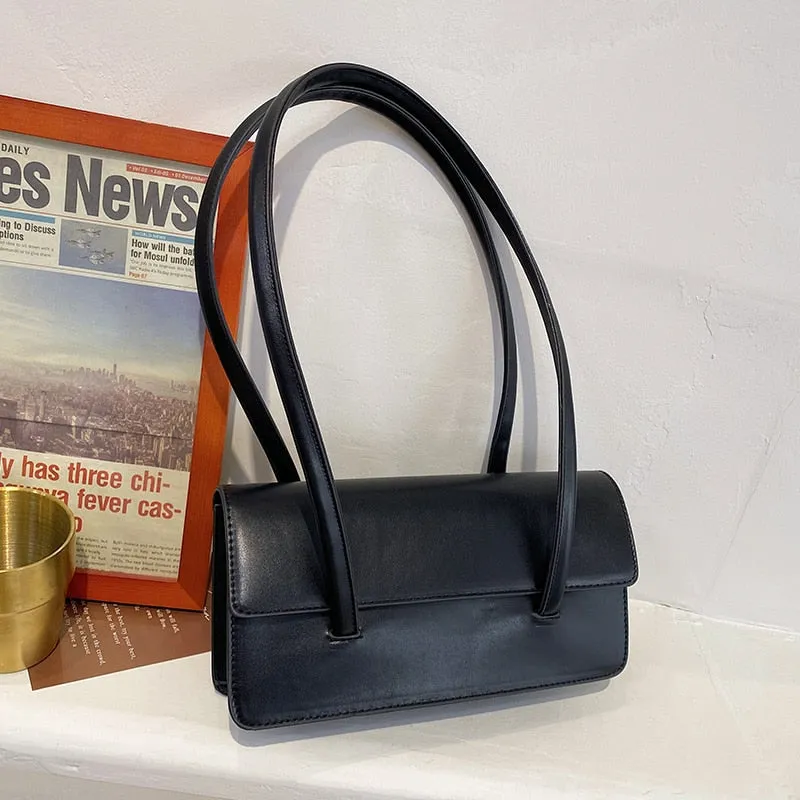 Christmas Gift  Luxury Brand Deisgner Shoulder Bag Women's Pu Leather Baguette Ladies Handbag Fashion Underarm Purse New Arrival