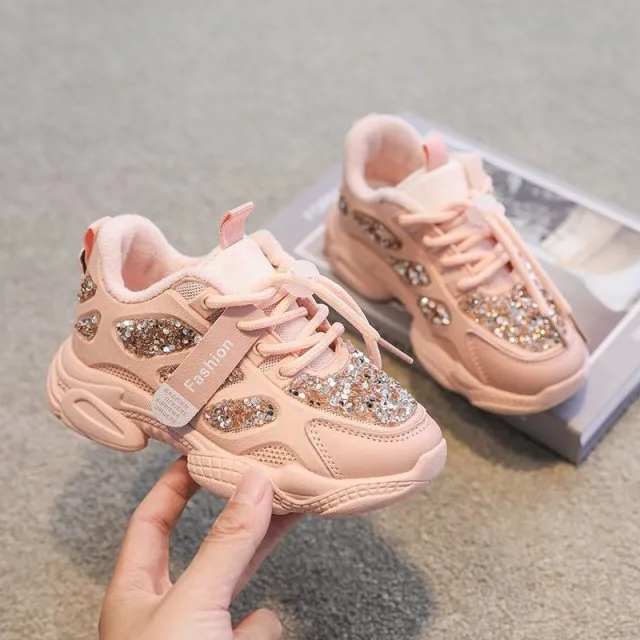 Chunky Glitter & Rhinestone Sneakers