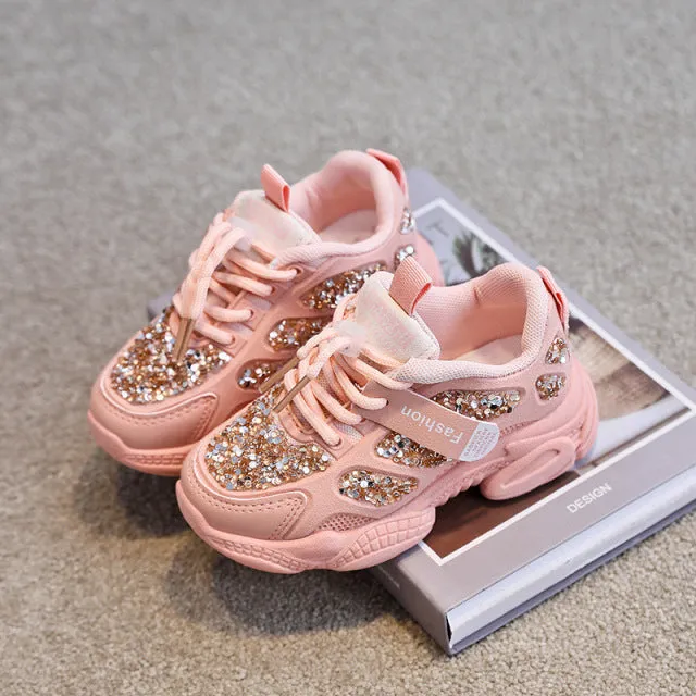 Chunky Glitter & Rhinestone Sneakers