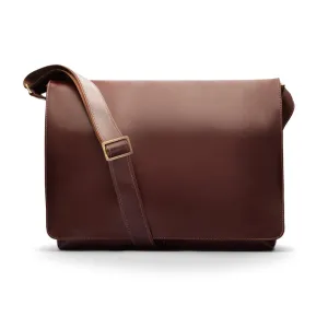 Classic Postman's Leather Messenger Bag - Brown