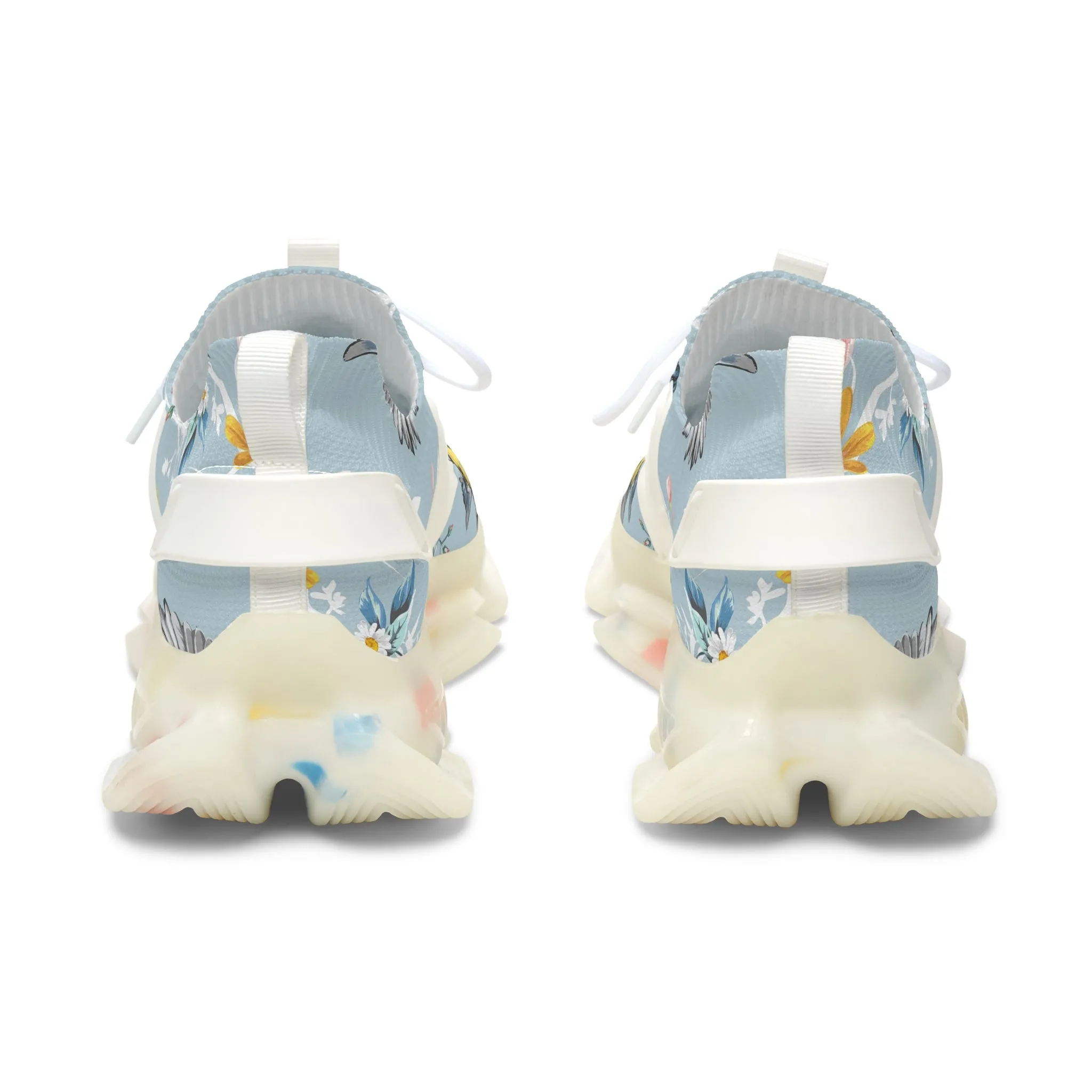 Colored Birds Women's Mesh Sneakers