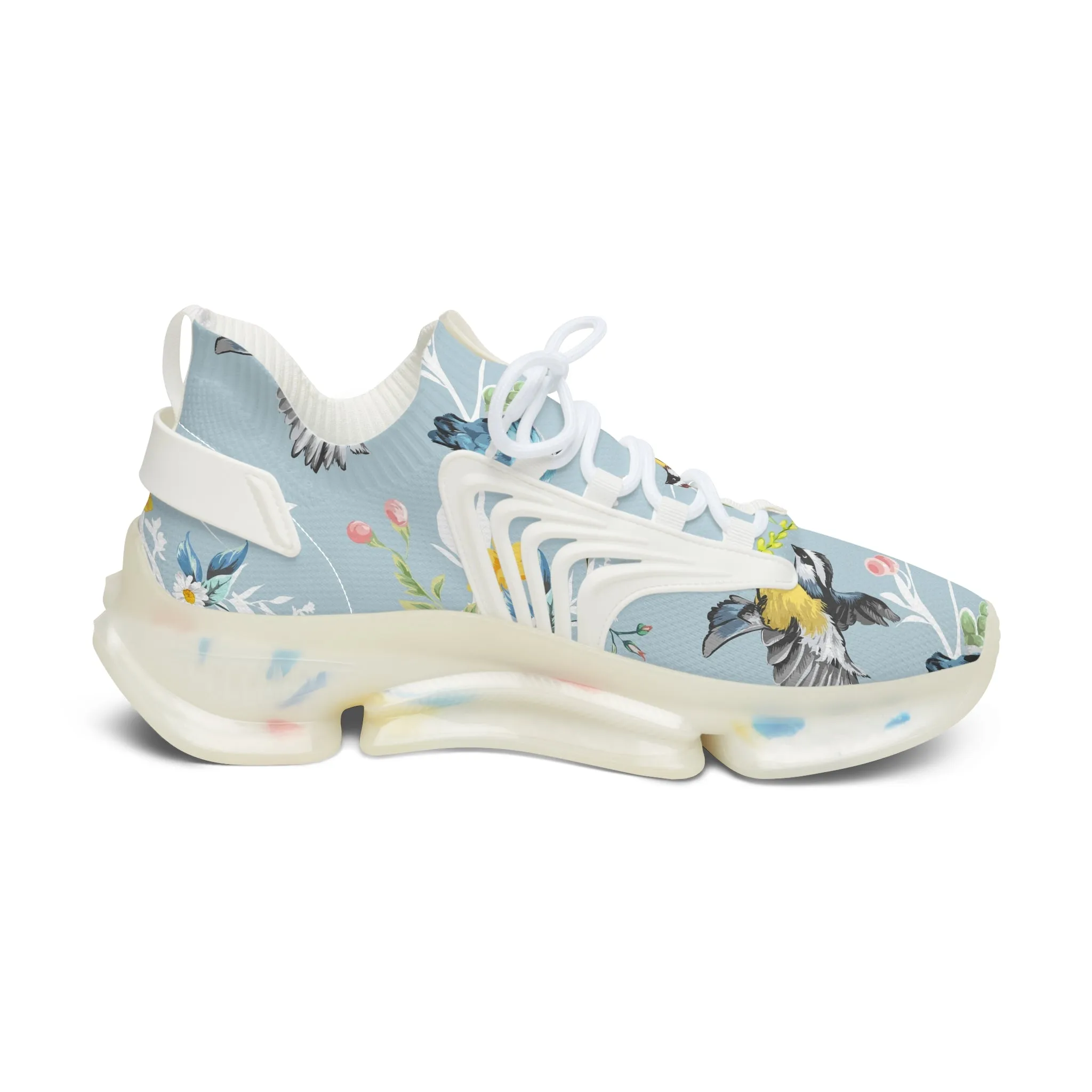 Colored Birds Women's Mesh Sneakers