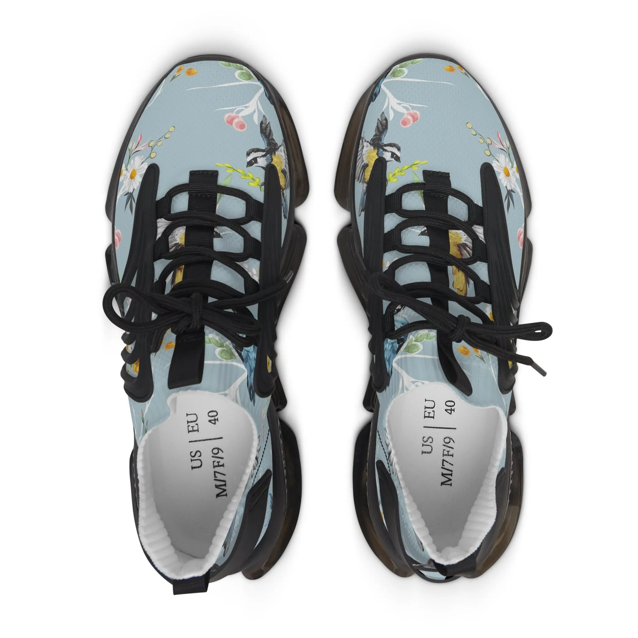 Colored Birds Women's Mesh Sneakers